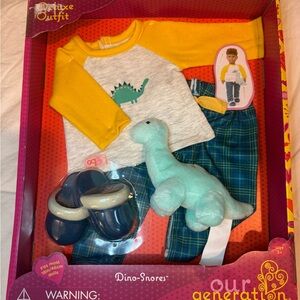 Our Generation Dino Pajama Set with Plush Toy
